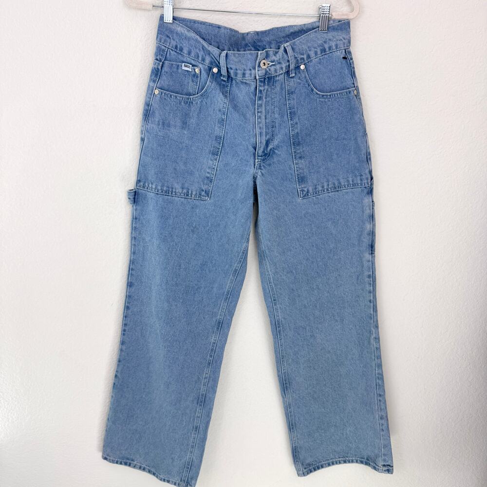 The Ragged Priest Womens Kartela Utility Wide Leg Denim Jeans Size 30 Cotton